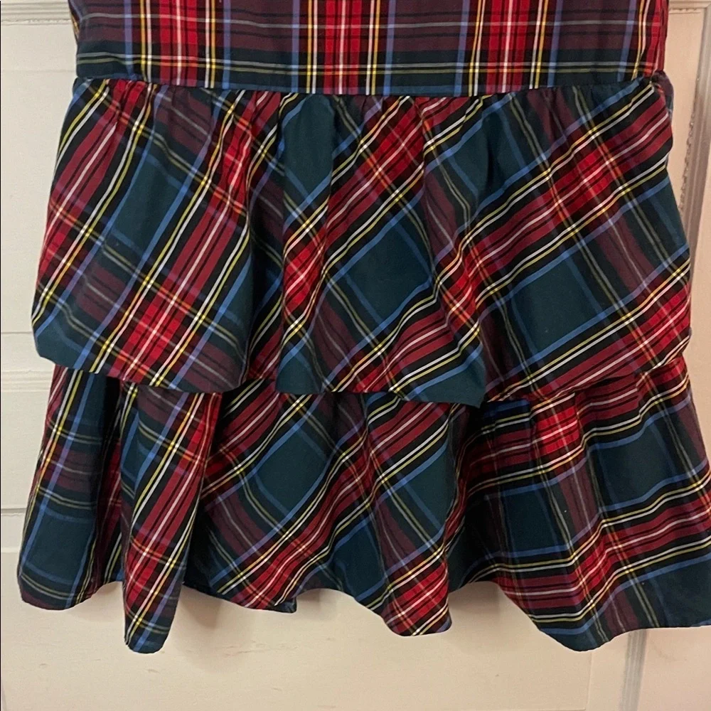 J. Crew Crewcuts Girls' Green Tartan Tiered Dress Sz 10 EXCELLENT Condition
